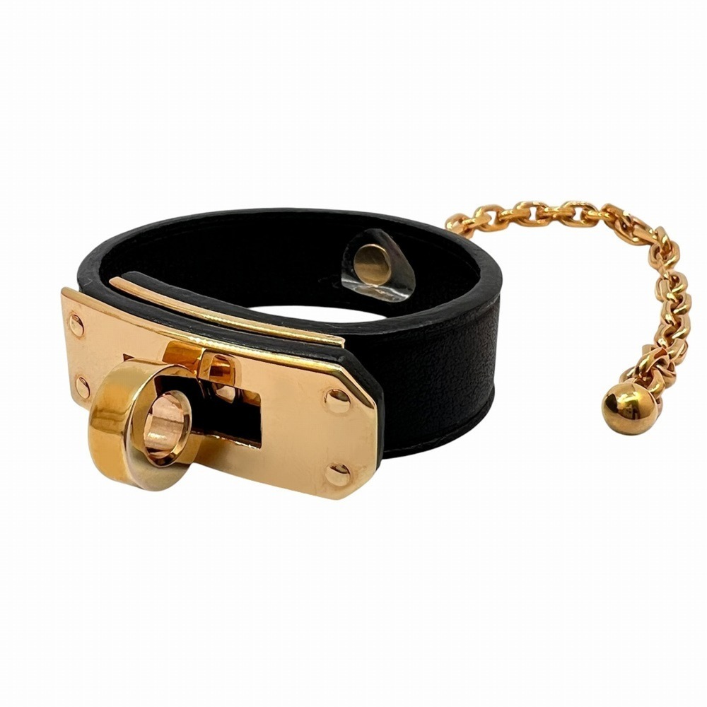 HERMES Kelly Glove Holder (Black) / Pink Bag Charm (Women's)